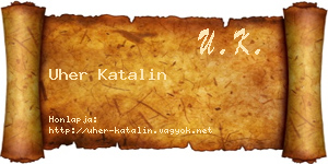 Uher Katalin névjegykártya